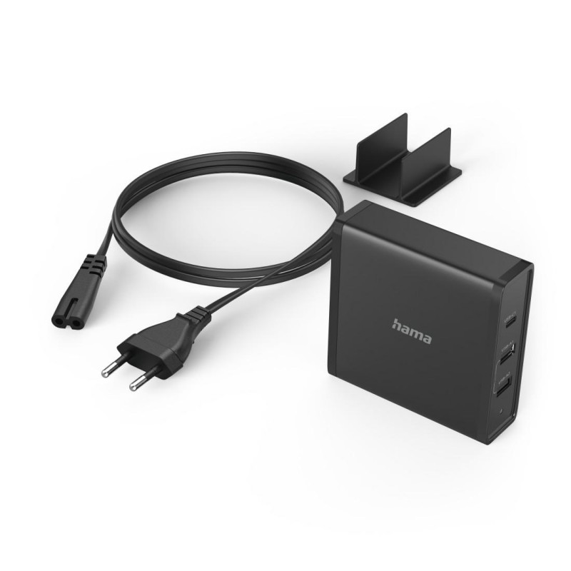 Зарядно 220V HAMA Universal, USB-C, 3 порта, 5-20V/65W, (PD), Черно, HAMA-200017