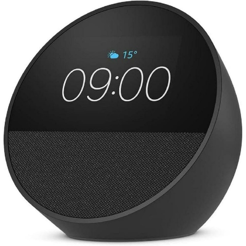 Смарт часовник Amazon Echo Spot 2024, Alexa асистент, Черен, AMAZON-ECHO-SPOT-BL