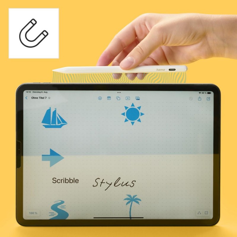 HAMA Писалка /стилус/ за таблет Apple iPad, "Scribble", висока точност, разпознаване на
