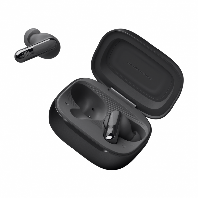 Блутут слушалки-тапи JBL Live Beam 3 - Черни, JBL-LIVE-BEAM3-BLK