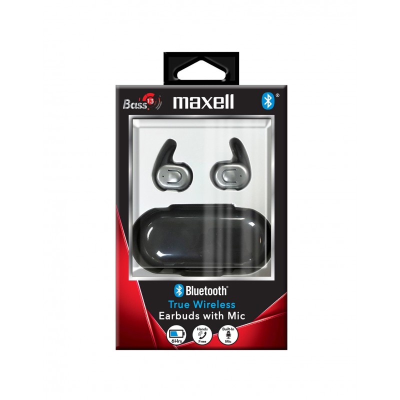 Блутут слушалки-тапи с докинг кутийка Mahell Bass 13, True Wireless, Bluetooth 5.0, Черни-ML-AH-B13-TWB