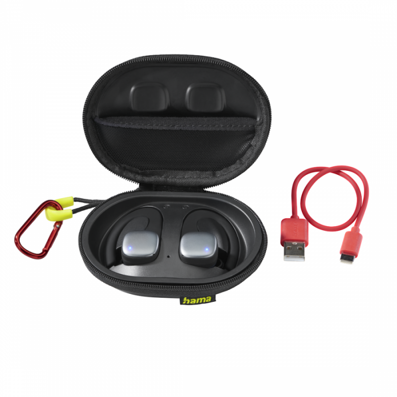 Hama Блутут слушалки "Spirit Athletics" Bluetooth®, True Wireless, Ear Hook, черно/жълто, HAMA-184113