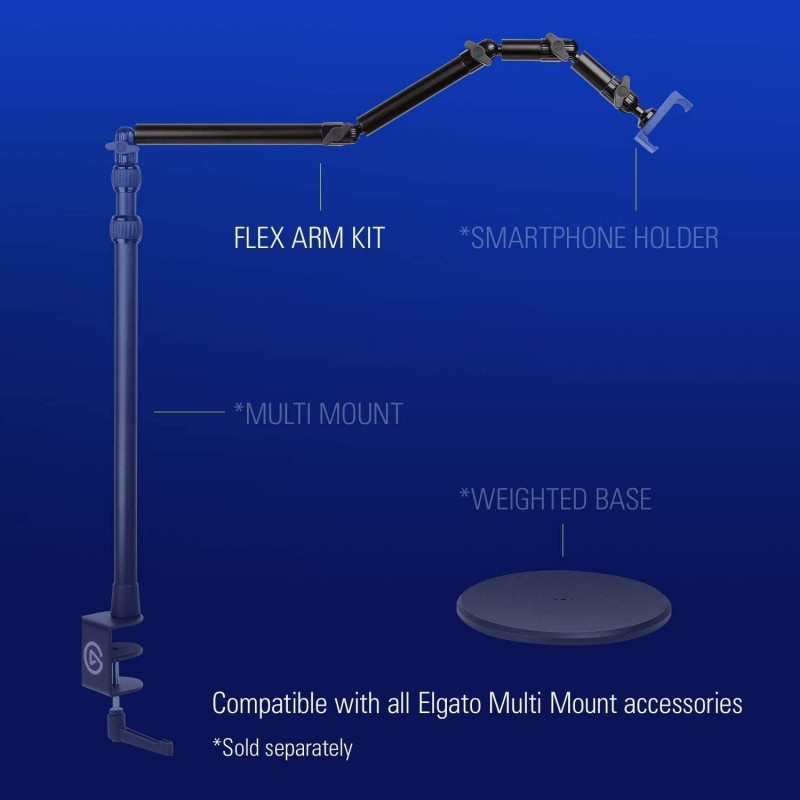 Уджително рамо Elgato Flex Arm Kit, Черна-ELGATO-10AAC9901