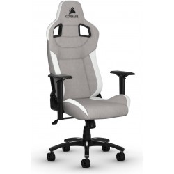 Геймърски стол Corsair T3 RUSH - Fabric Grey/White