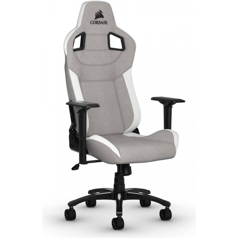 Геймърски стол Corsair T3 RUSH - Fabric Grey/White