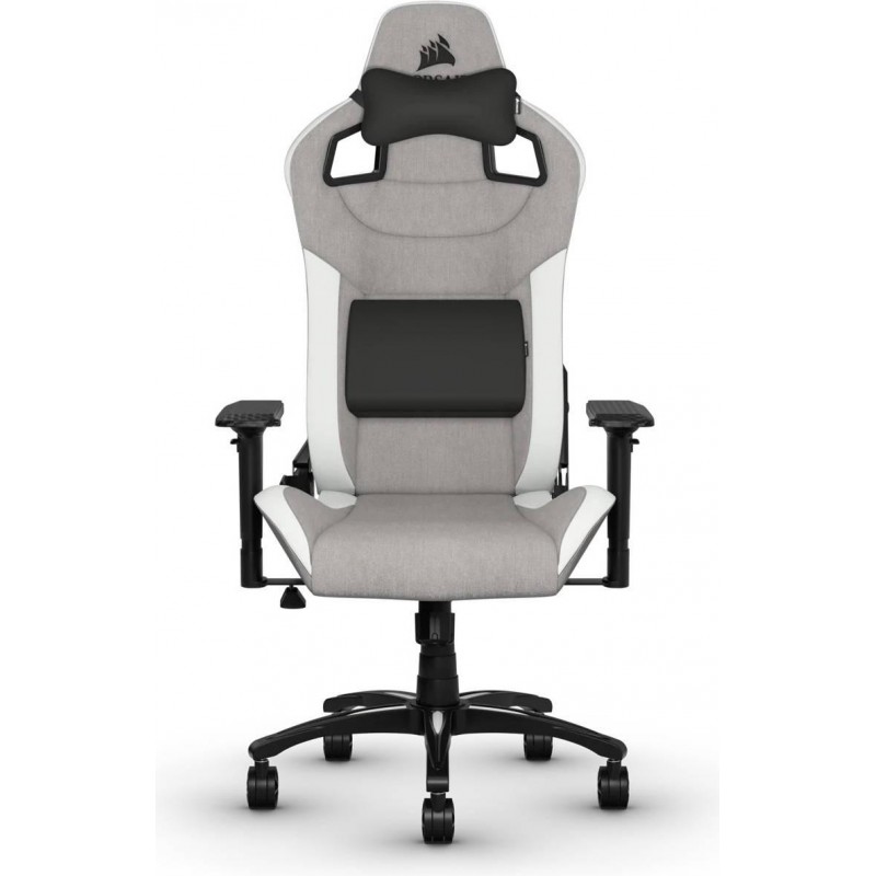 Геймърски стол Corsair T3 RUSH - Fabric Grey/White