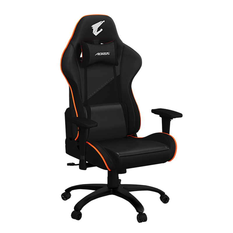 Геймърски стол Gigabyte Aorus AGC310, Черно и Оранжево, GA-CHAIR-AGC310