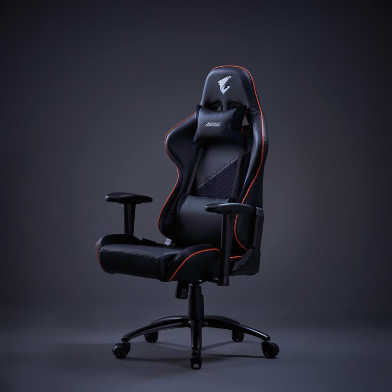 Геймърски стол Gigabyte Aorus AGC310, Черно и Оранжево, GA-CHAIR-AGC310