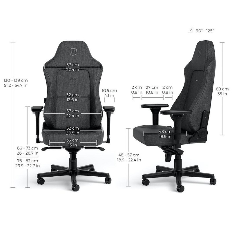 Геймърски стол noblechairs HERO TX, Grey, NOBLE-GAGC-238
