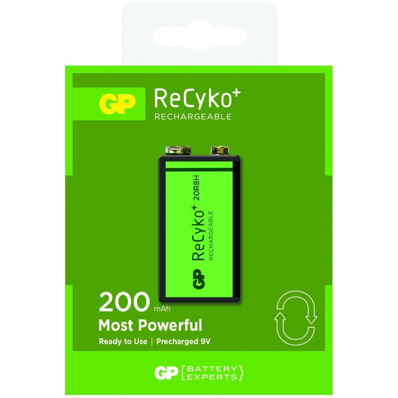 Акумулаторна Батерия GP R22 8.4V 200mAh RECYKO 20R8HN-GB1 NiMH 1бр. в опаковка GP-GP-BR-20R8HN-GB1