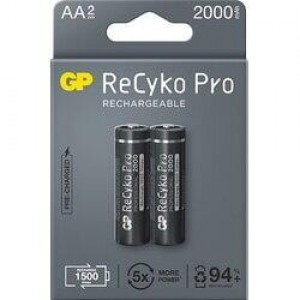 Акумулаторна Батерия GP R6 AA 2100mAh RECYKO + PRO 210AAHCB-EB2 NiMH /до 1500 цикъла/  2 бр. в опаковка GP