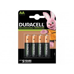 Акумулаторна батерия DURACELL R6 AA, 2500mAh NiMH, 1.2V, 4 бр. в опаковка