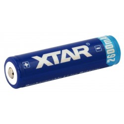 Акумулаторна батерия XTAR за фенери 18650 със защита , 2600mAh, Li-ion