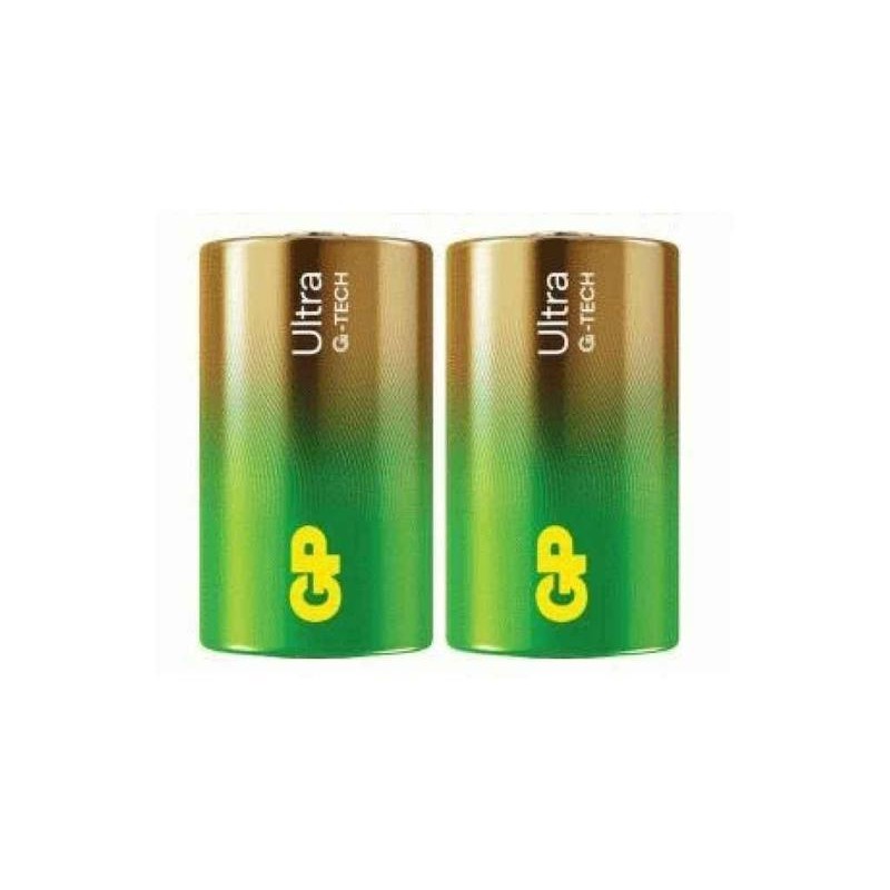 Алкална батерия GP ULTRA LR20 /2 бр. в опаковка shrink/ 1.5V GP-BA-13AU21-S2, GP-BA-13AU21-S2