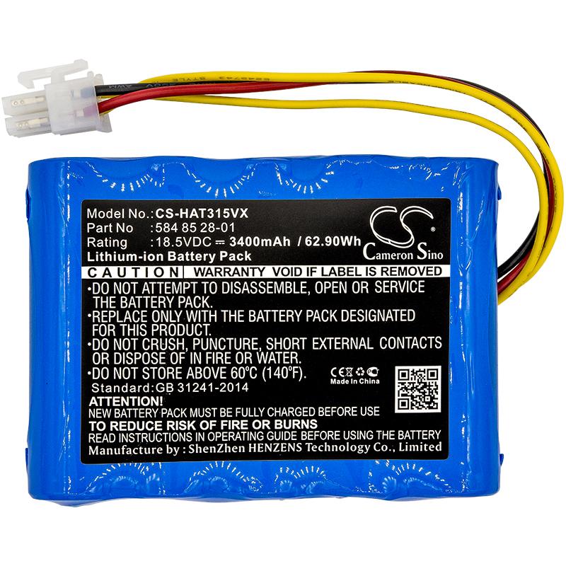 Батерия Cameron Sino, За косачка робот GARDENA Sileno, HUSKVARNA 100Li CS-HAT315VX 18.5V 3400mAh, CS-HAT315VX