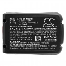 Батерия  акумулаторен трион  BOSCH AdvancedCut 18 1600A005B0 LiIon 18V 5000mAh Cameron Sino