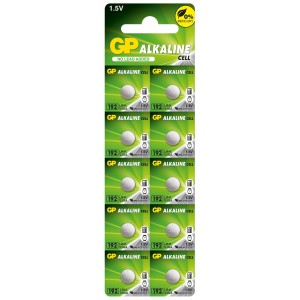 Бутонна алкална батерия GP192 LR-41/ 10 бр./pack цена за 1 бр./ 1.55V AG3