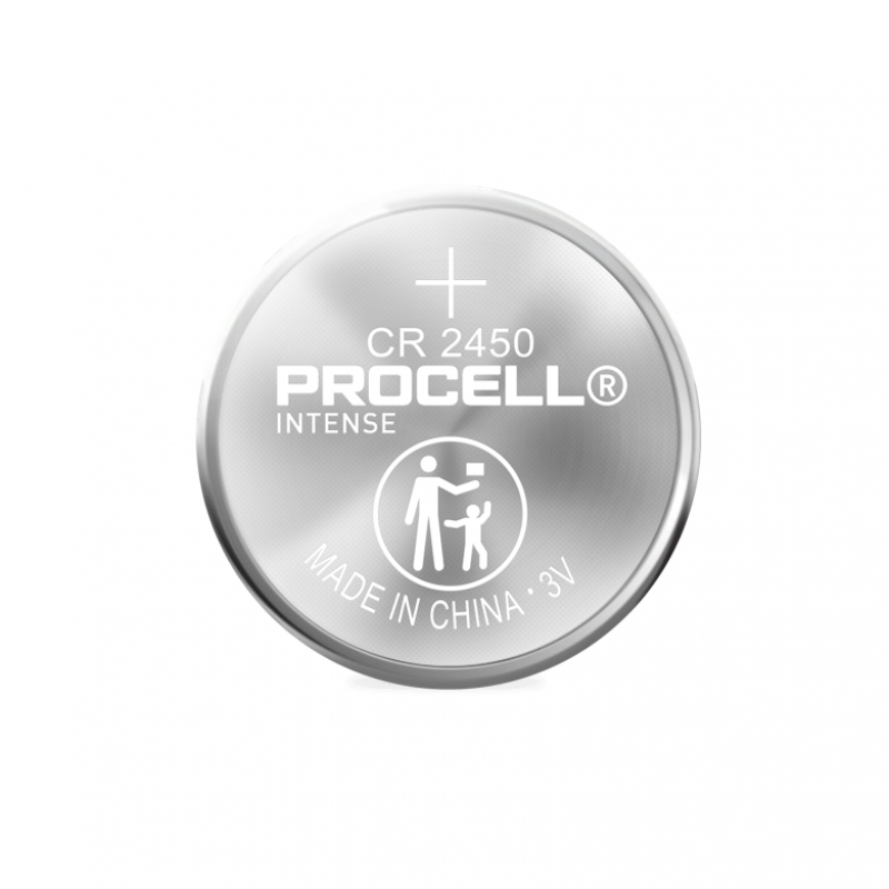 Бутонна батерия DURACELL PROCELL CR2450, 3V, 1 бр. bulk, Литиева, /цена за 1 батерия/