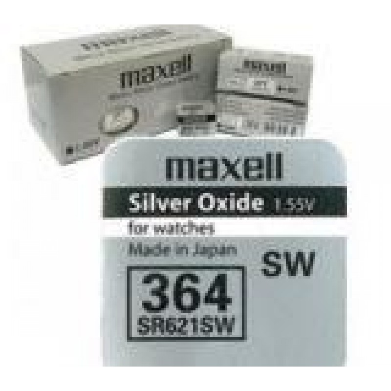 Бутонна батерия сребърна MAXELL SR621SW /364/AG1/, ML-BS-SR621-SW