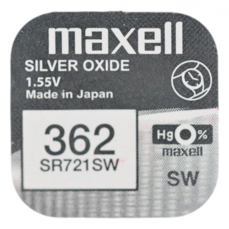 Бутонна батерия сребърна MAXELL SR721 SW  AG11/362/ 1.55V, ML-BS-SR721-SW