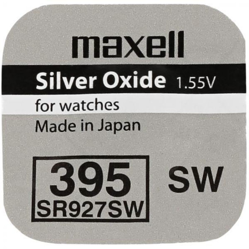 Бутонна батерия сребърна MAXELL SR927 SW /395/399/  AG7   1.55V, ML-BS-SR927-SW