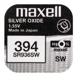 Бутонна батерия сребърна MAXELL SR936 SW /AG9/, 394 1.55V