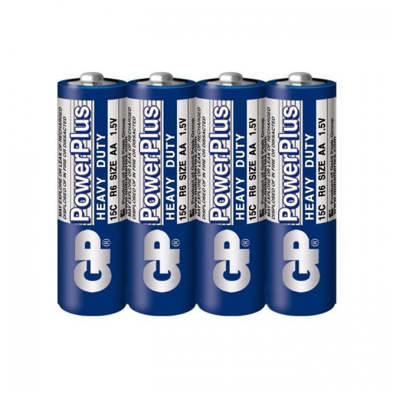 Цинк карбонова батерия GP R6 /4 бр. в опаковка/ shrink 1.5V-GP-BM-15C-S4