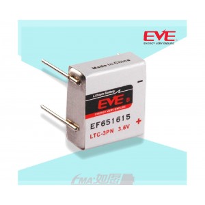 Литиево тионилхлоридна  батерия LTC-3PN  EP651615 industrial 3,6V  400mAh EVE BATTERY