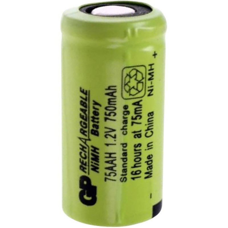 Акумулаторна батерия   NiMH 75AAH-B  2/3AA  1.2V 750mAh 1бр. GP BATTERIES-GP-BR-75AAH-NIMH