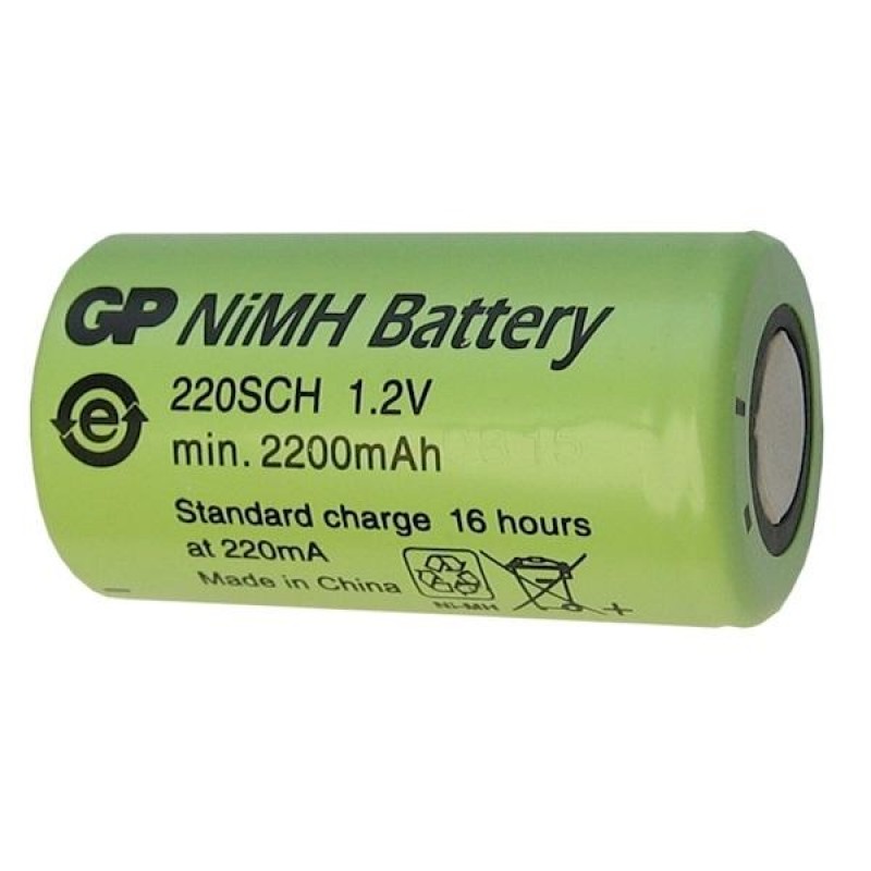 Акумулаторна батерия GP NiMH SC 1.2V 2200mAh 1бр. GP BATTERY-GP-BR-SC-2200
