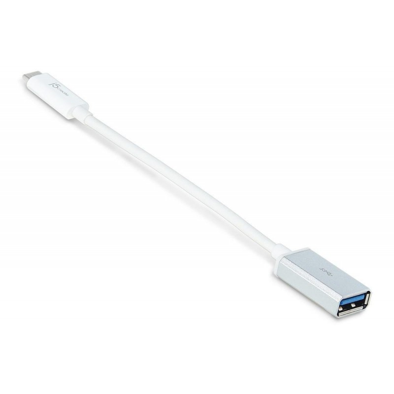 Адаптер  j5create JUCX05, USB-C 3.1 мъжко - USB-A женско 5Gb/s, Бял, 90см-J5-JUCX05