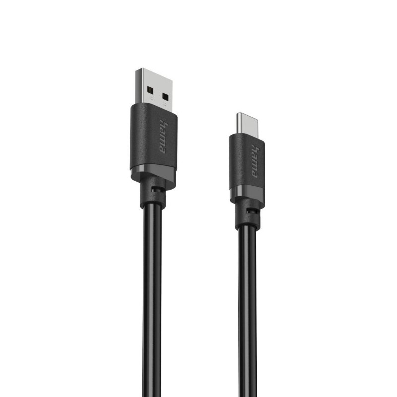HAMA Кабел  USB-C - USB-А мъжко, 1 м, 480Мbit/ 3А,черен