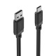 HAMA Кабел  USB-C - USB-А мъжко, 1 м, 480Мbit/ 3А,черен