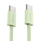 HAMA Кабел за зареждане "Fabric", USB-C - USB-C, 1 m, Nylon, зелен, HAMA-201726