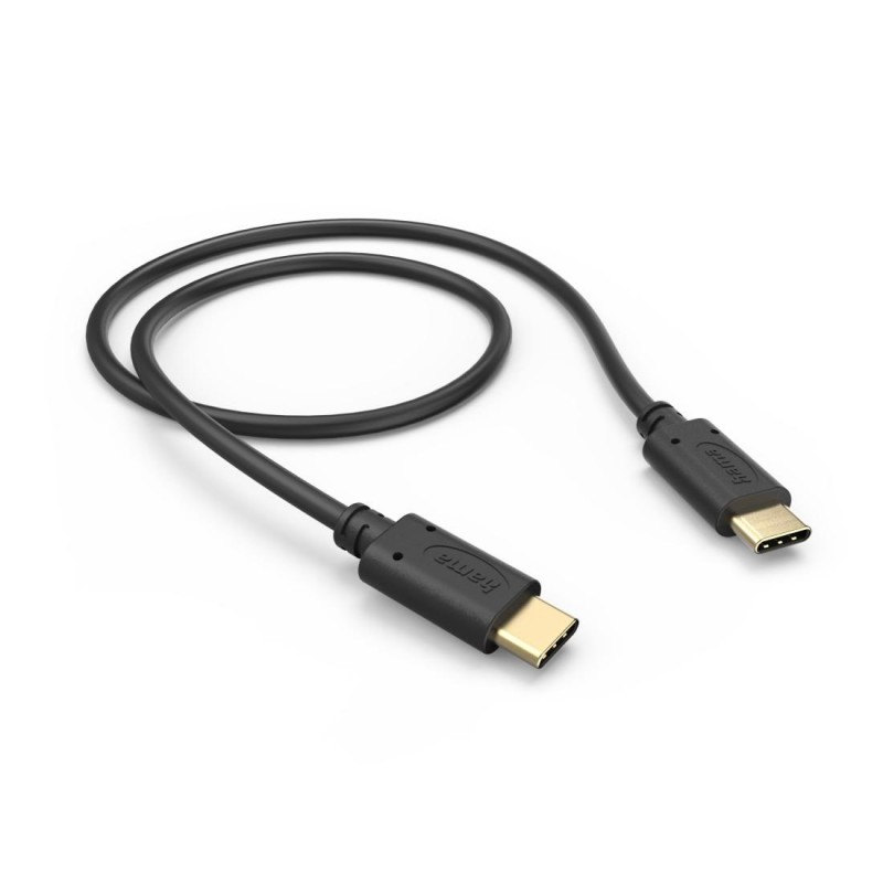 HAMA Кабел за зареждане, USB-C - USB-C, 0,5 м, черен, HAMA-201706