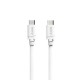 HAMA Кабел за зареждане USB-C - USB-C, 60 W, 1 m, бял