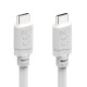 HAMA Кабел за зареждане USB-C - USB-C, 60 W, 1 m, бял