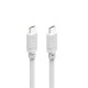 HAMA Кабел за зареждане USB-C - USB-C, 60 W, 1 m, бял