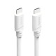 HAMA Кабел за зареждане USB-C - USB-C, 60 W, 1 m, бял