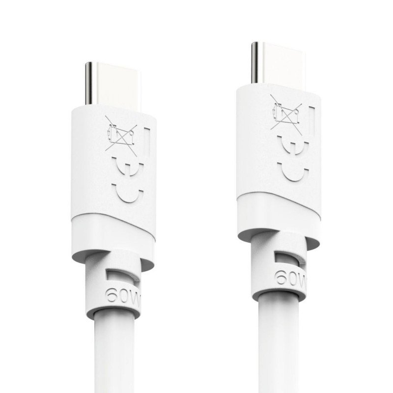 HAMA Кабел за зареждане USB-C - USB-C, 60 W, 1 m, бял