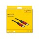 Кабел Delock 82745, USB-A мъжко - USB-А мъжко, 2 м, Premium, Екраниран, Черен, DELOCK-82745