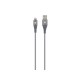 Кабел Skross, USB-A - Lightning, Метална оплетка, 1.20 м, Сив, SKROSS-SKCA0011A-M120CN