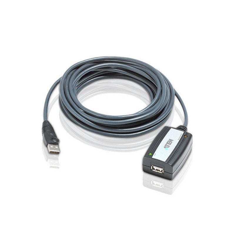 Удължителен кабел ATEN UE250, USB-A мъжко - USB-A женско , 5 м, USB 2.0, Черен, ATEN-UE250-AT