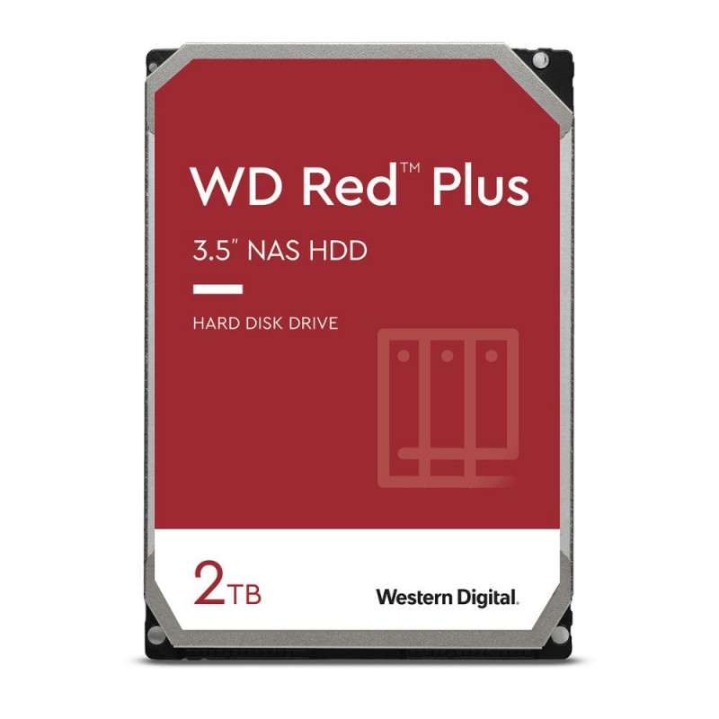 Хард диск WD Red PLUS NAS, 2TB, 5400rpm, 128MB, SATA 3, HDD-SATA3-2000WD-RED-PL