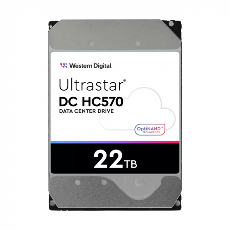 Хард диск WD Ultrastar DC HC570, 22TB, 7200RPM, SATA 6GB/s - WUH722222ALE6L4, HDD-SATA3-22TB-WD-0F48155