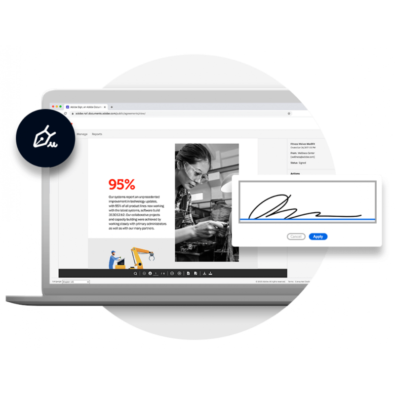 Софтуер Adobe Sign for business, Other, EU English, Subscription New, FS-SOFT-ADOBE-SIGNBA