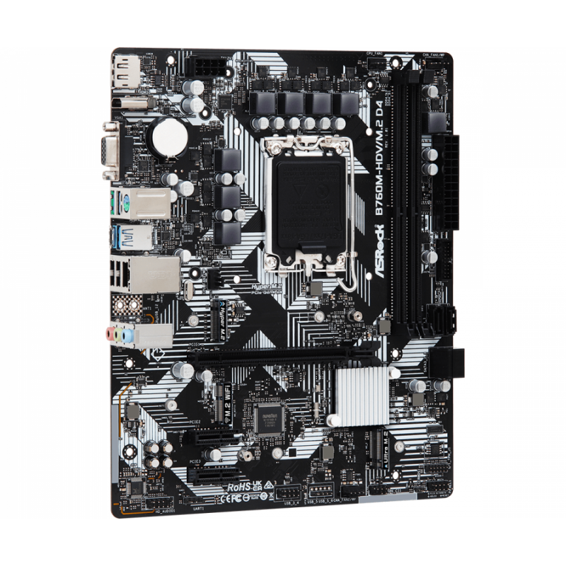 Дънна платка ASRock B760M-HDV M.2, LGA1700, DDR4, ATX, ASR-MB-B760M-HDV-M2-D4
