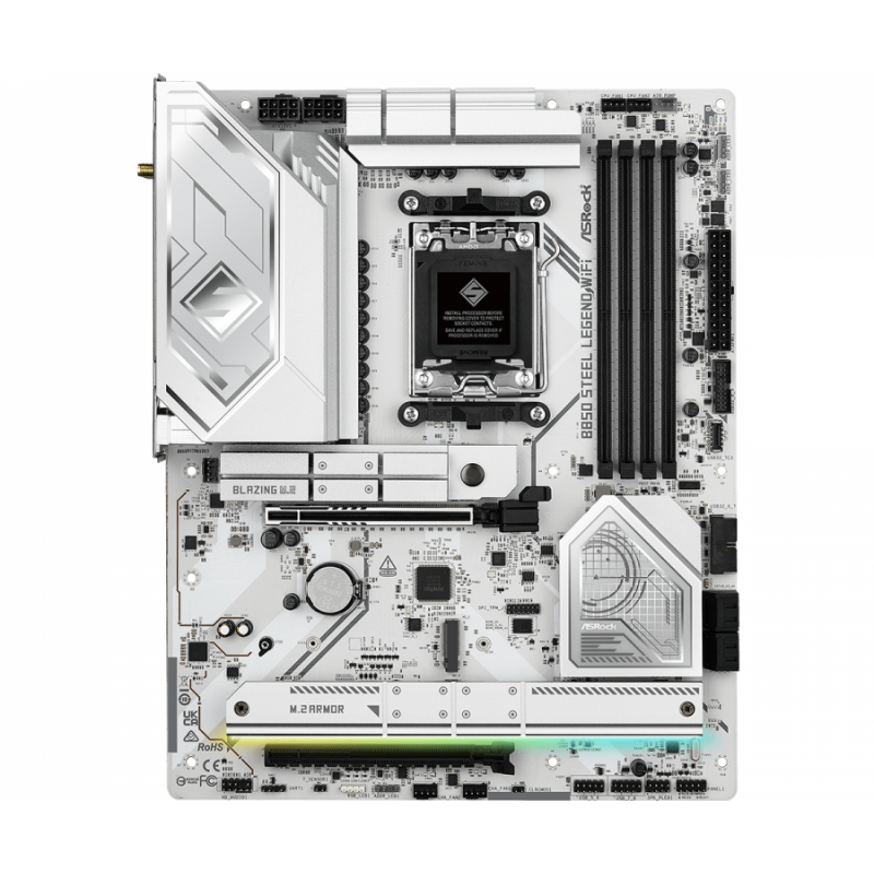 Дънна платка ASRock B850 STEEL LEGEND WIFI 7 socket AM5, ASR-MB-B850-STEEL-WIFI