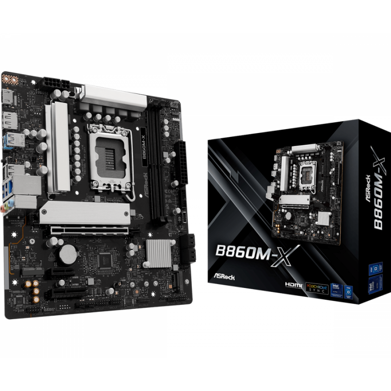 Дънна платка ASRock B860M-X, LGA 1851, ASR-MB-B860M-X