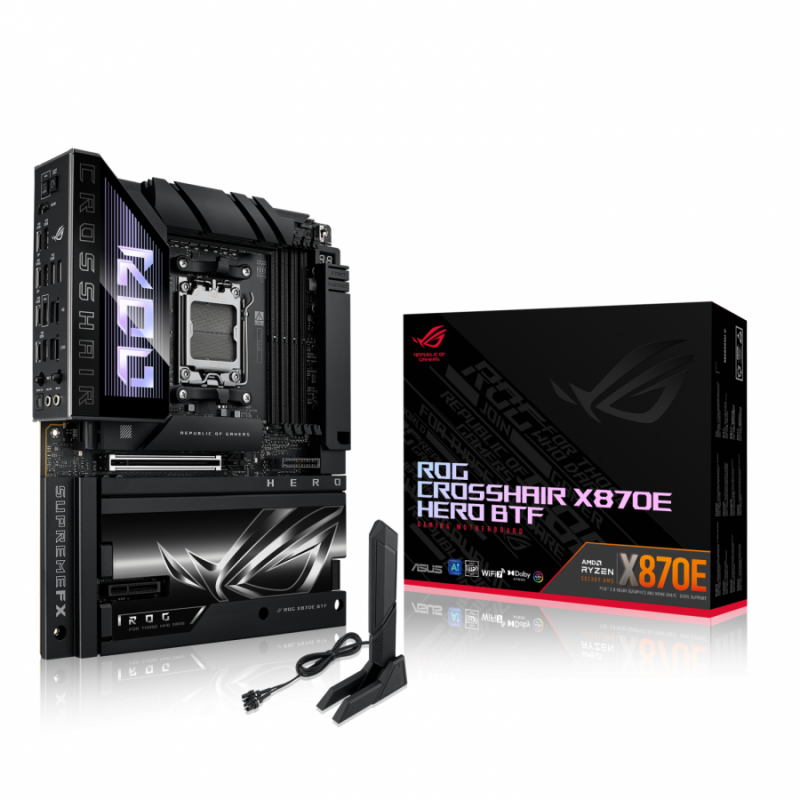 Дънна платка ASUS ROG CROSSHAIR X870E-E HERO BTF WIFI AM5 DDR5